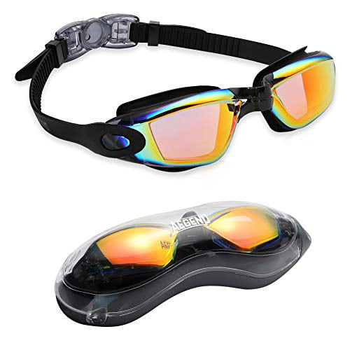 10 Colors No Leaking Anti-Fog UV Protection Flat Lens Swimming Goggles Aegend Swim Goggles with 3 Adjustable Nose Pieces Fit for Adult Men Women Youth Kids Child 